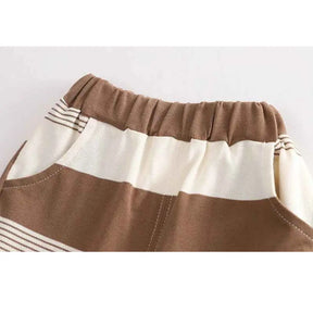 Kit Camiseta + Shorts Listrado 6 Peças - Julyo