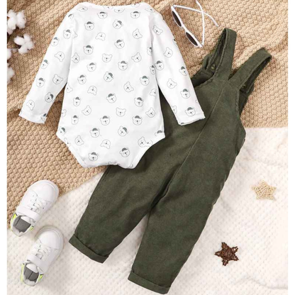 Conjunto Macacão e Body Estampado 2 Peças - Delsy