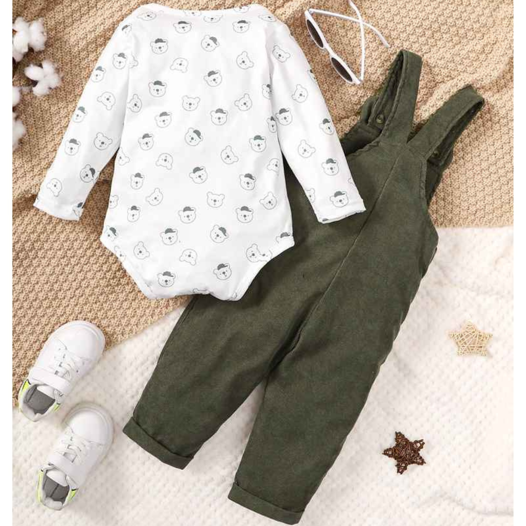 Conjunto Macacão e Body Estampado 2 Peças - Delsy