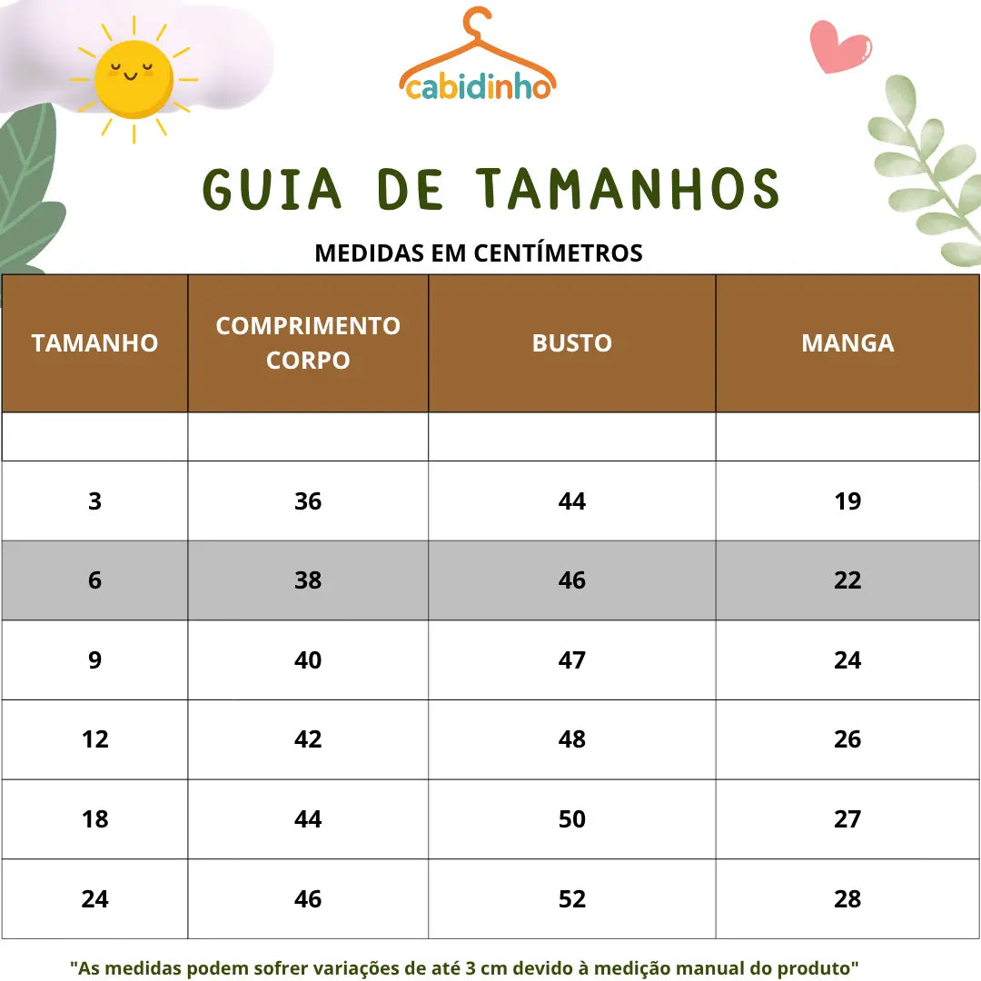 Guia de Tamanhos