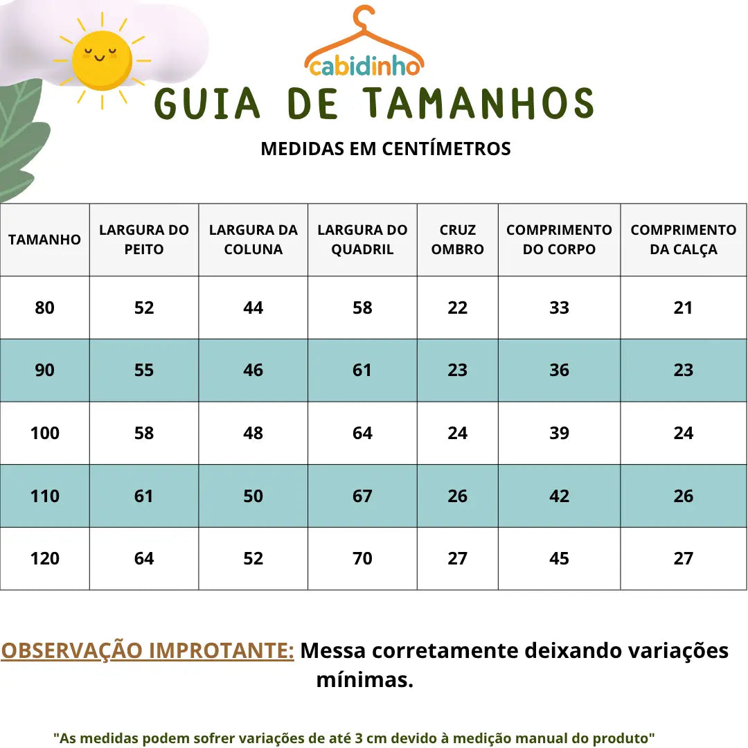 Guia de Tamanhos