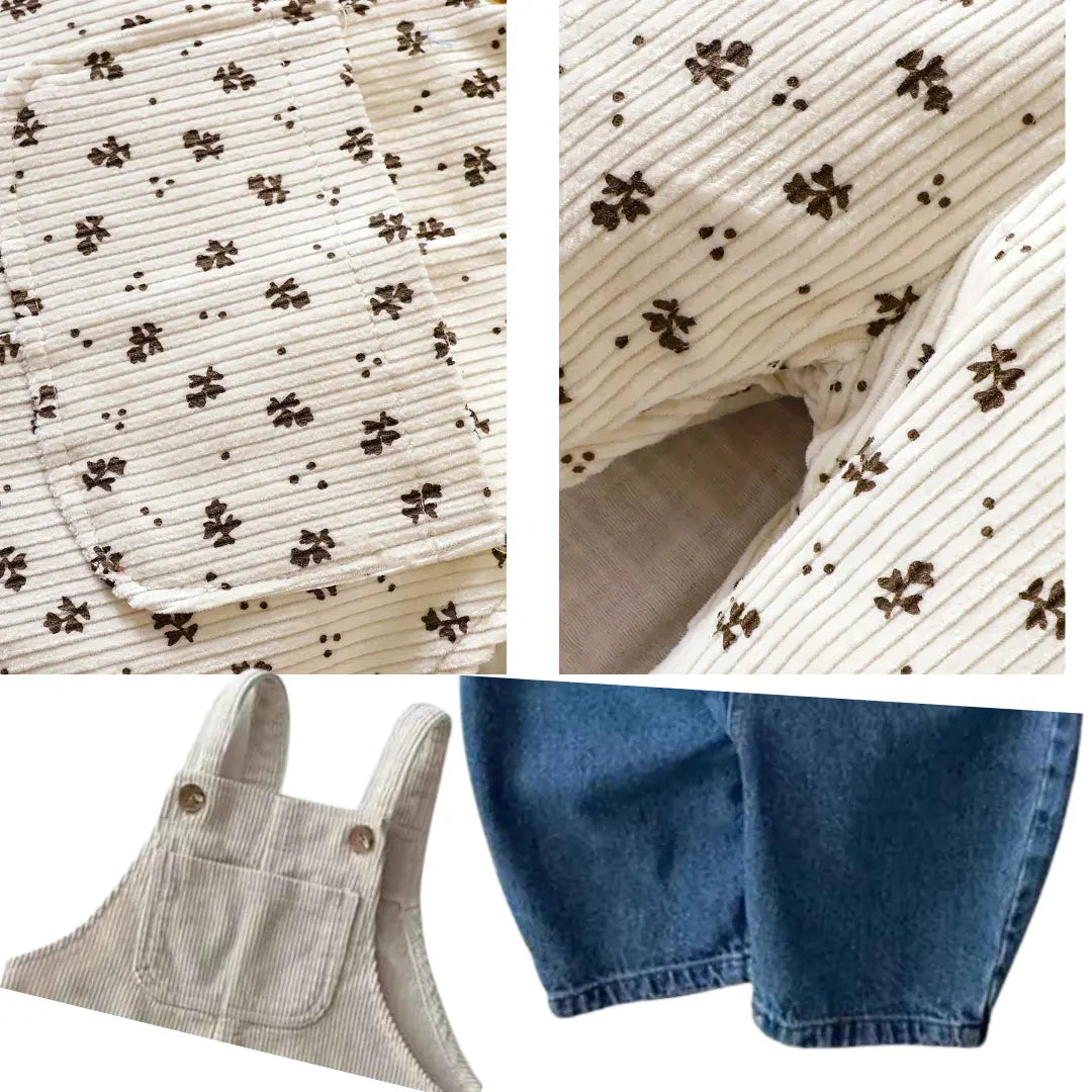 Conjunto Macacão Infantis Jeans sem Mangas Leve 2 Pague 1 - Chefa