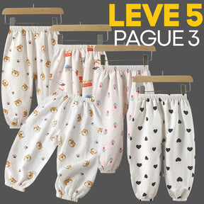 Kit Calças Infantil Soltas Respirável Leve 5  Pague 3 - Balbun