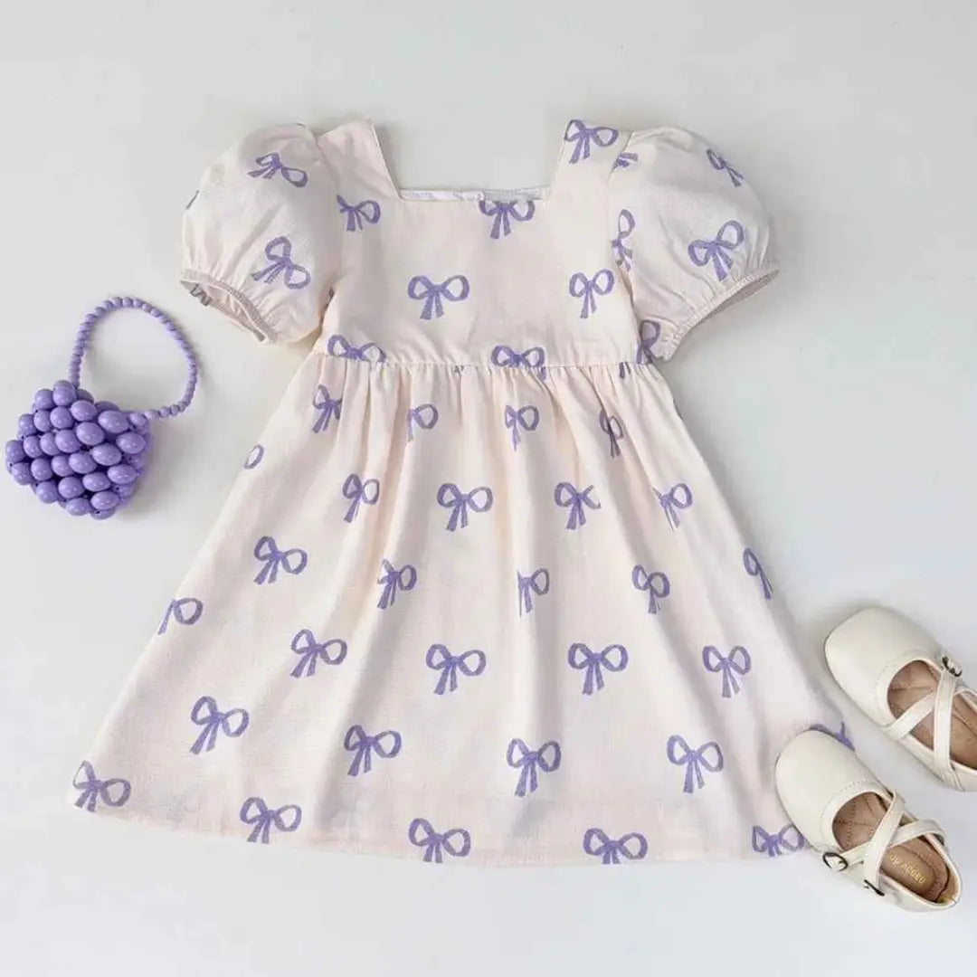 Vestido Infantil Estampa de Laços - Penelope