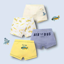 Kit Cuecas Infantil dos Desenhos Animados Bonita Confortável 4 Peças - Caio