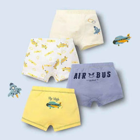 Kit Cuecas Infantil dos Desenhos Animados Bonita Confortável 4 Peças - Caio