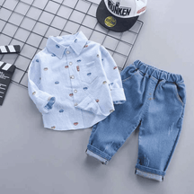 Conjunto Infantil Casual Camisa e Calça 2 Peças - Janire