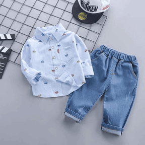 Conjunto Infantil Casual Camisa e Calça 2 Peças - Janire