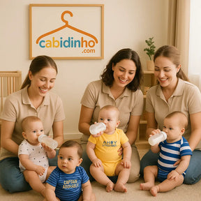 Kit Macacão Bodysuits Manga Curta Bebê de Algodão 5 Peças - Thammy