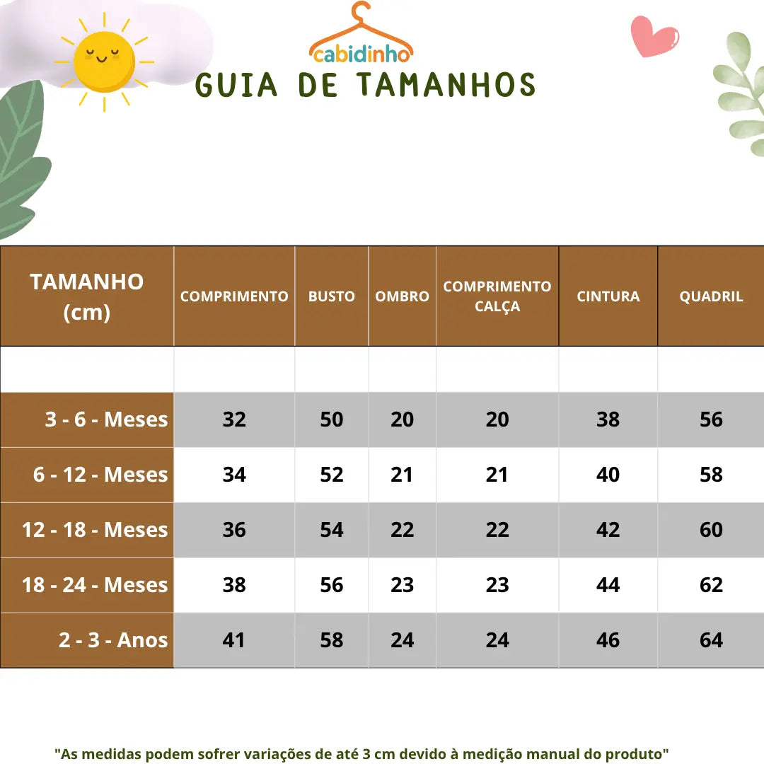 Guia de Tamanhos
