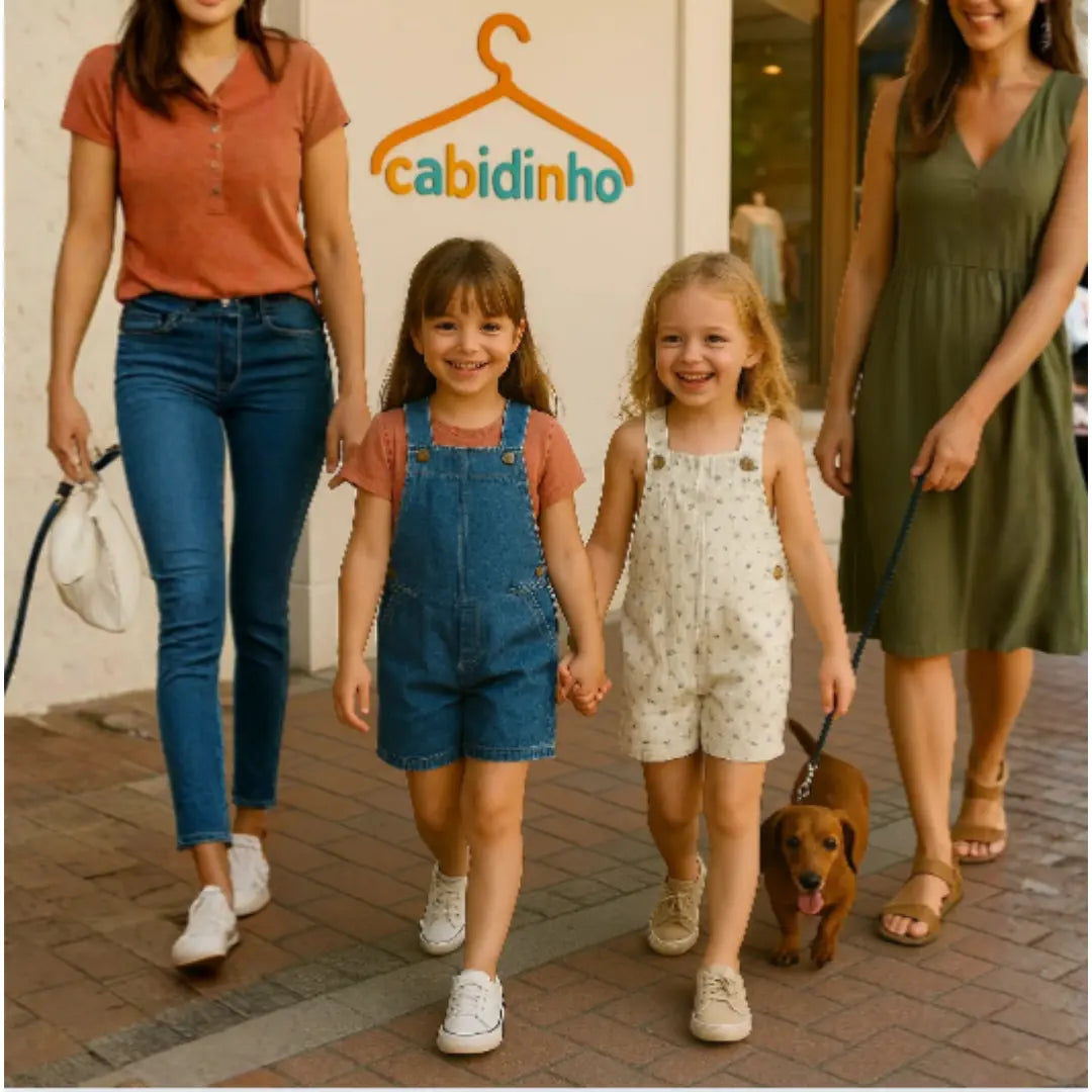 Conjunto Macacão Infantis Jeans sem Mangas Leve 2 Pague 1 - Chefa