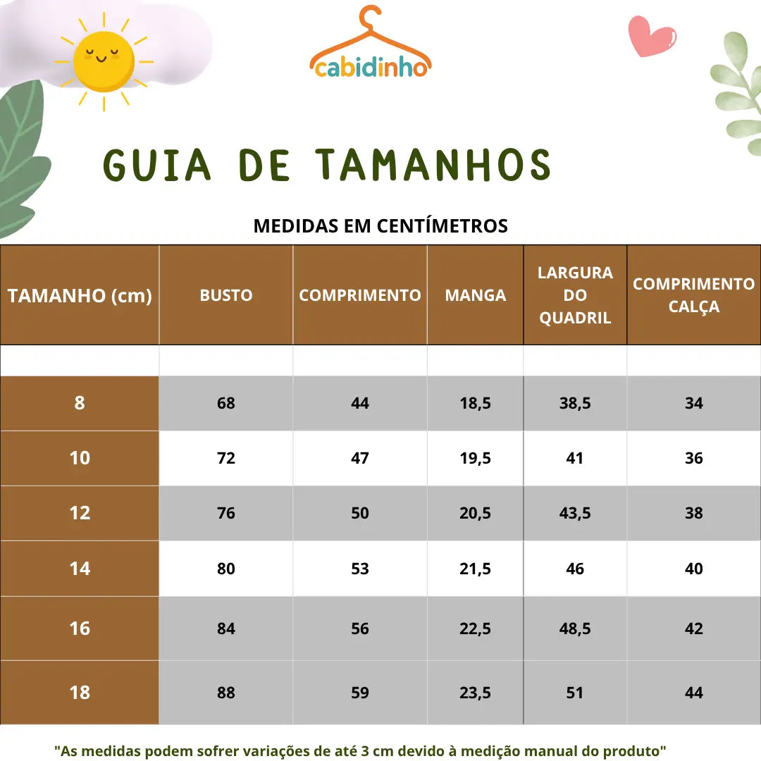 Guia de Tamanhos