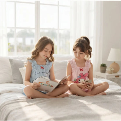 Conjunto de Roupas Confortáveis Camisola + Shorts - 2 Peças - Isolina