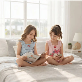 Conjunto de Roupas Confortáveis Camisola + Shorts - 2 Peças - Isolina