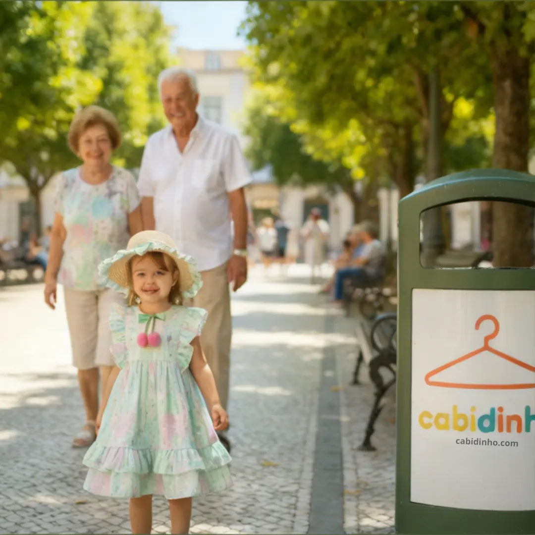 Conjuntos  Vestido Casual Sem Mangas Estampado + Chapéu - Maria Alice