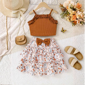 Conjunto Vestido Casual Primavera Verão 2 Peças - Bentaflor