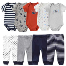 Kit Bodysuits Manga Curta + Calças Algodão - Lilo