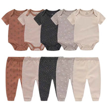 Kit Bodysuits Manga Curta + Calças Algodão - Lilo