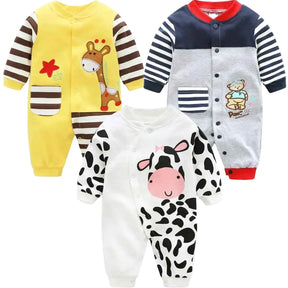 Kit Macacão de Algodão Primavera 3 Peças - Judite