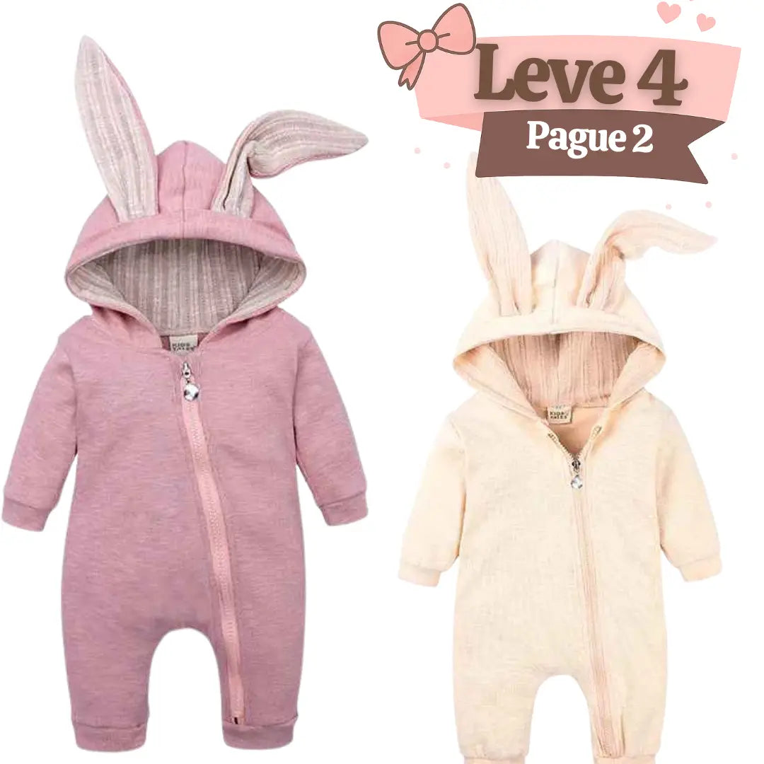 kIT Macacão de Bebê Manga Longa de Algodão Leve 2 e Pague 1 - Lincoln