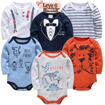 Kit Bodysuit Algodão Manga Longa Compre 6 Pague 3 - Kayky