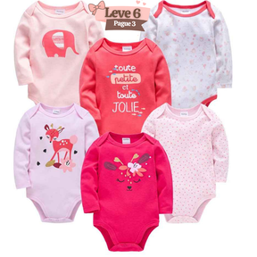 Kit Bodysuit Algodão Manga Longa Compre 6 Pague 3 - Kayky