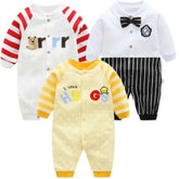 Kit Macacão de Algodão Primavera 3 Peças - Judite