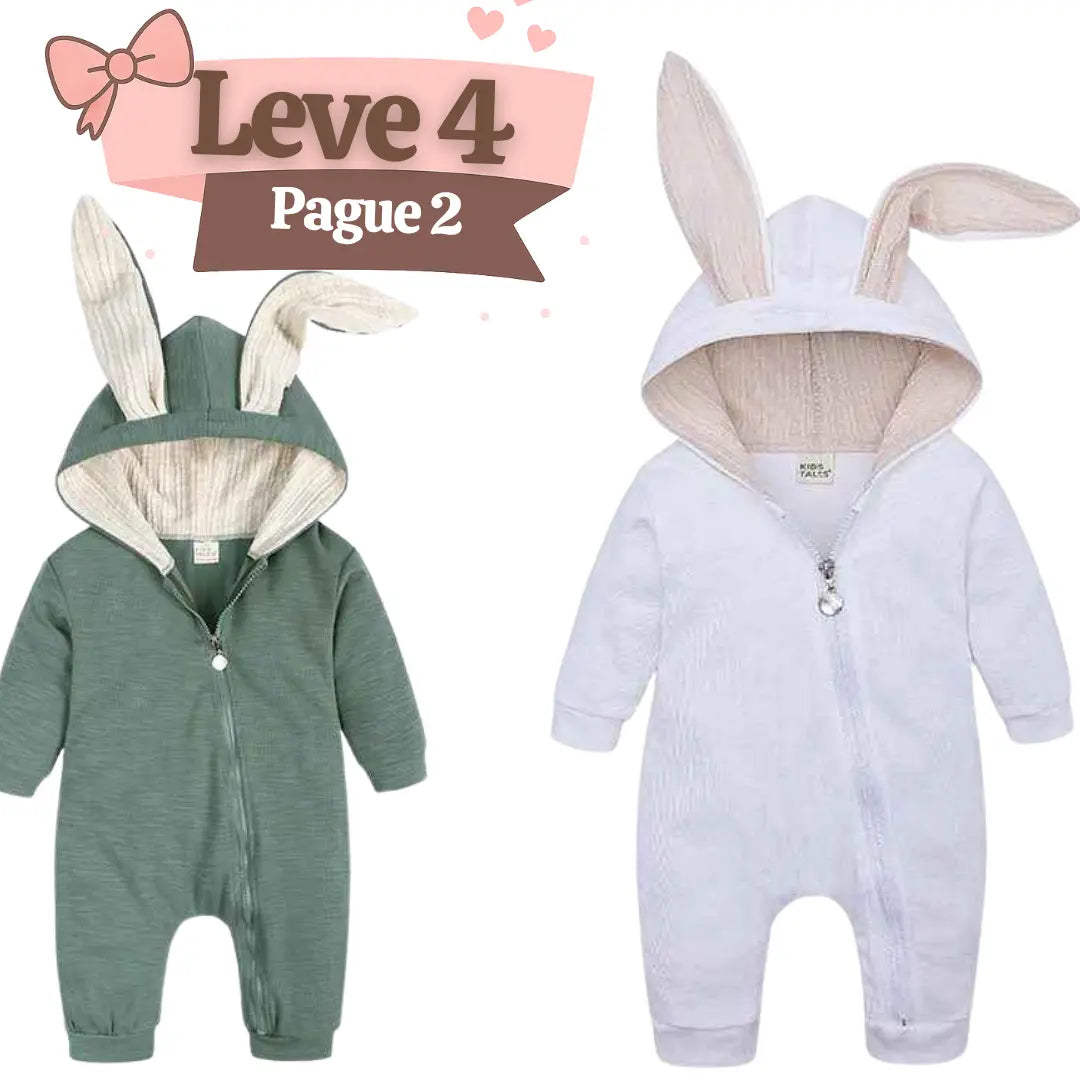 kIT Macacão de Bebê Manga Longa de Algodão Leve 2 e Pague 1 - Lincoln