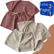 Conjunto Verão Camiseta Manga Curta e Shorts Leve 2 Pague 1 - Shellby