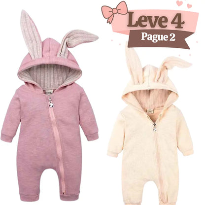 kIT Macacão de Bebê Manga Longa de Algodão Leve 2 e Pague 1 - Lincoln