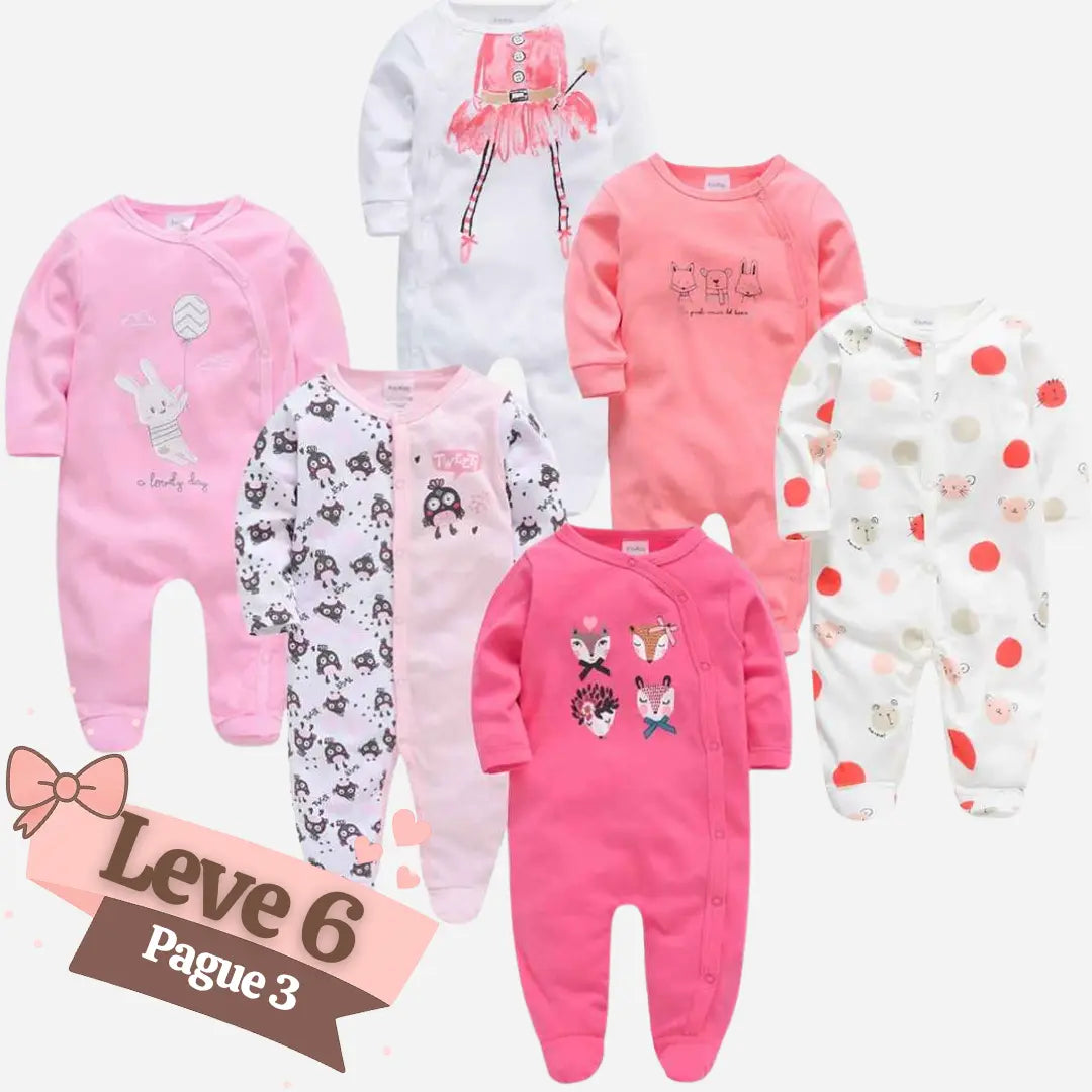 Kit Macacão de Algodão Manga Longa -Zerus