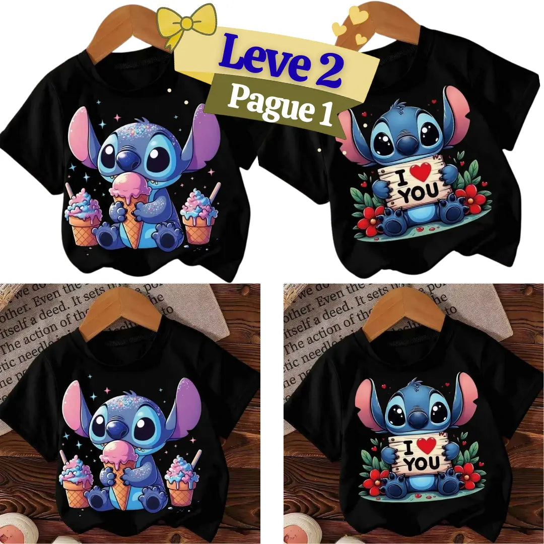 Kit Camiseta Infantil Disney Lilo Leve 2 Pague 1 - LiloDisney