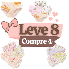 Kit Calcinha de Algodão Confortável Suzita - COMPRE 4 LEVE 8