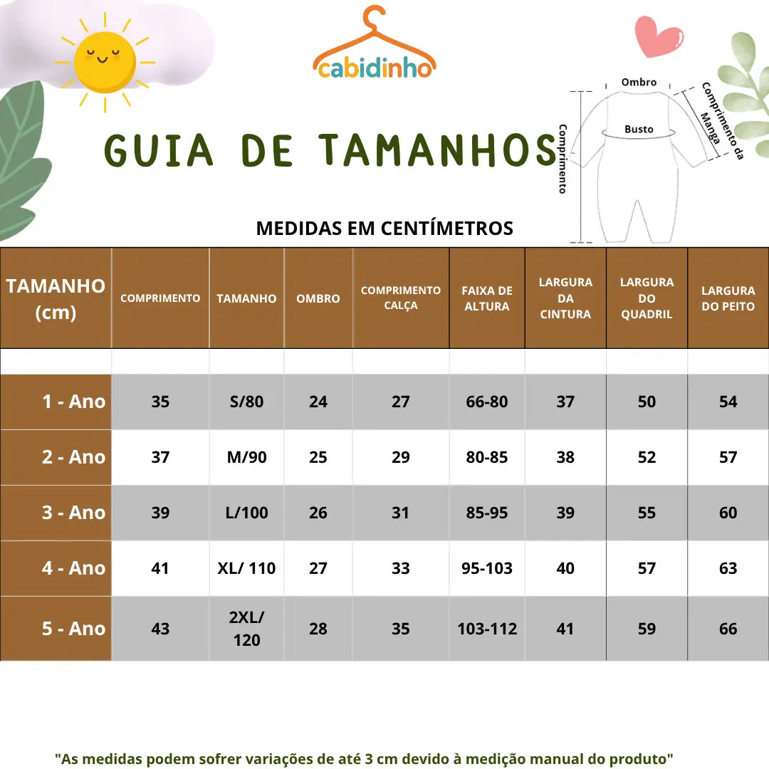 Guia de Tamanhos
