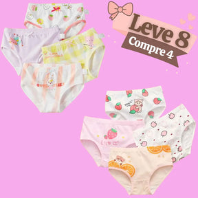 Kit Calcinha de Algodão Confortável Suzita - COMPRE 4 LEVE 8