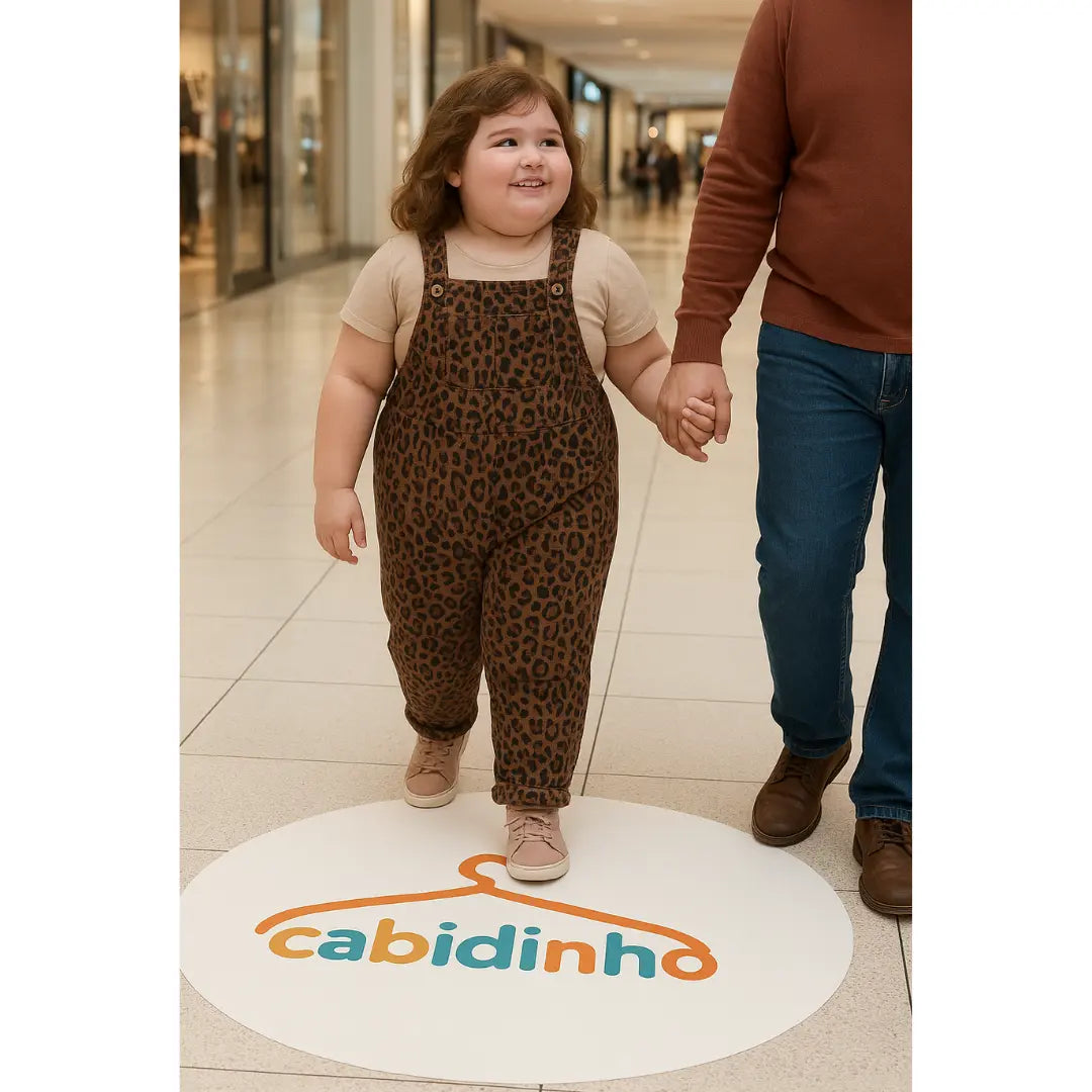 Macacão de Veludo Estampa Leopardo - Leona