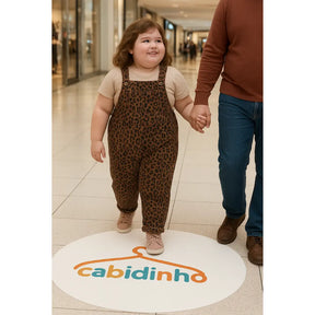 Macacão de Veludo Estampa Leopardo - Leona