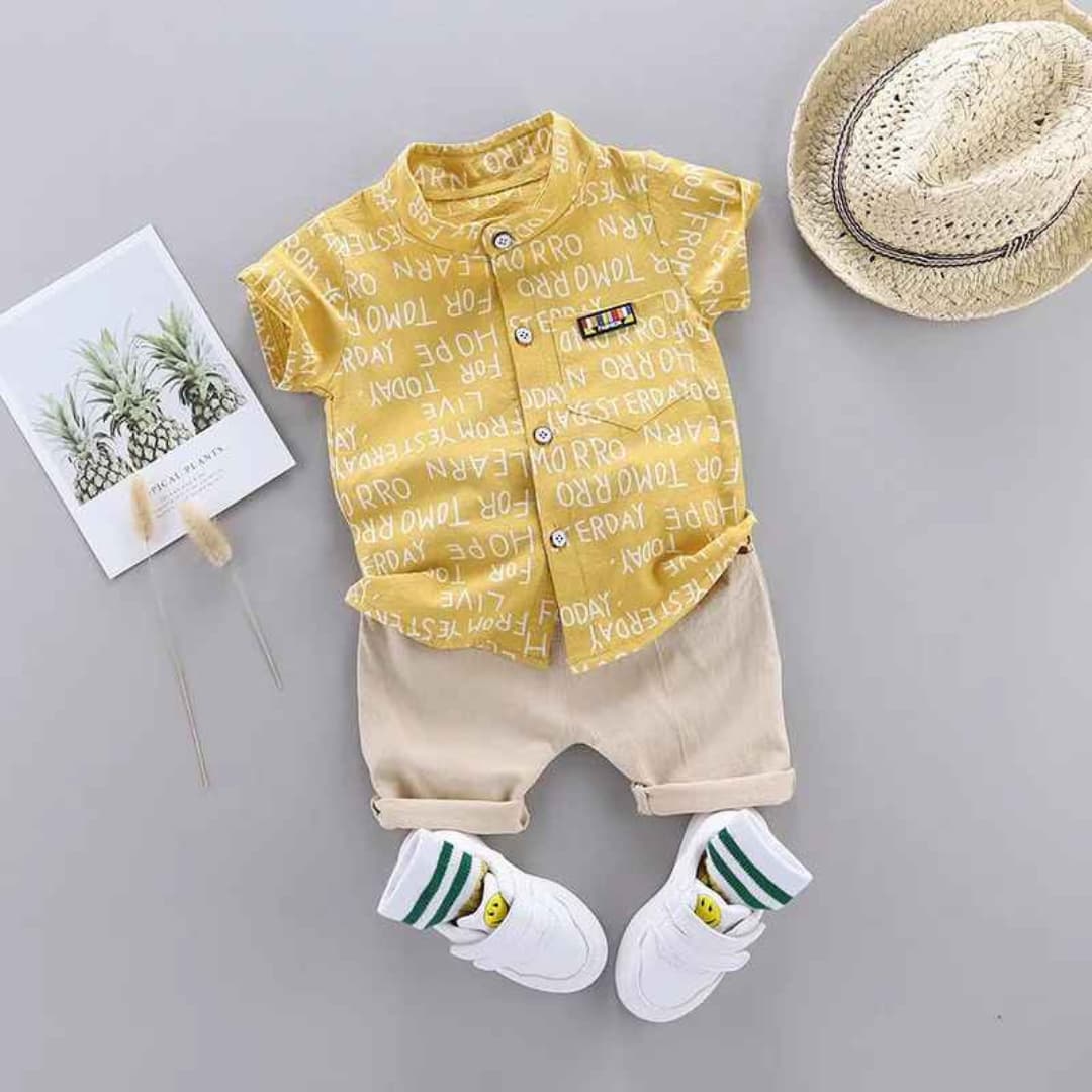Conjunto Camisa + Bermuda Traje Casual 2 Peças - Heitor