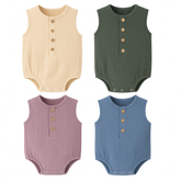 Kit Macacão de Musselina sem Mangas 4 Peças - Maurielle