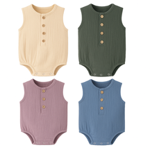 Kit Macacão de Musselina sem Mangas 4 Peças - Maurielle