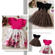 Kit Vestido Infantil Floral com Tule e Babados - Sophia