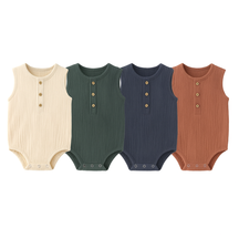 Kit Macacão de Musselina sem Mangas 4 Peças - Maurielle