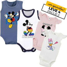 Kit BodySuit Macacão Algodão Mickey Mouse e Pato Donald Leve 4 Pague 2 -  StonesGarden