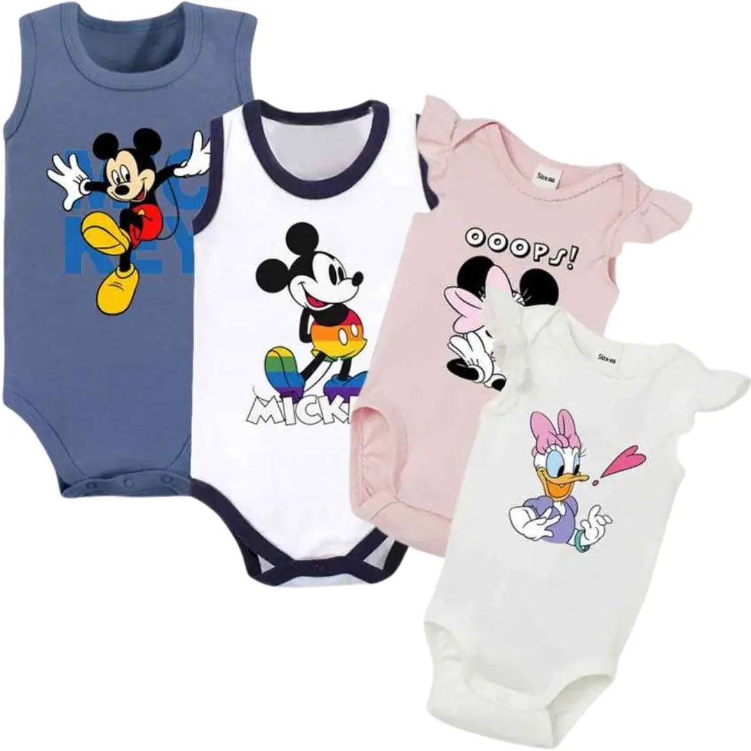 Kit BodySuit Macacão Algodão Mickey Mouse e Pato Donald Leve 4 Pague 2 -  StonesGarden