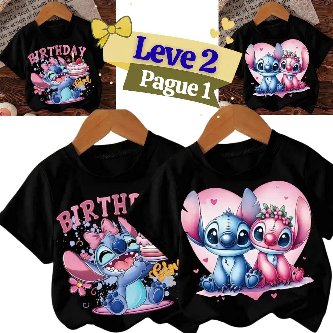 Kit Camiseta Infantil Disney Lilo Leve 2 Pague 1 - LiloDisney