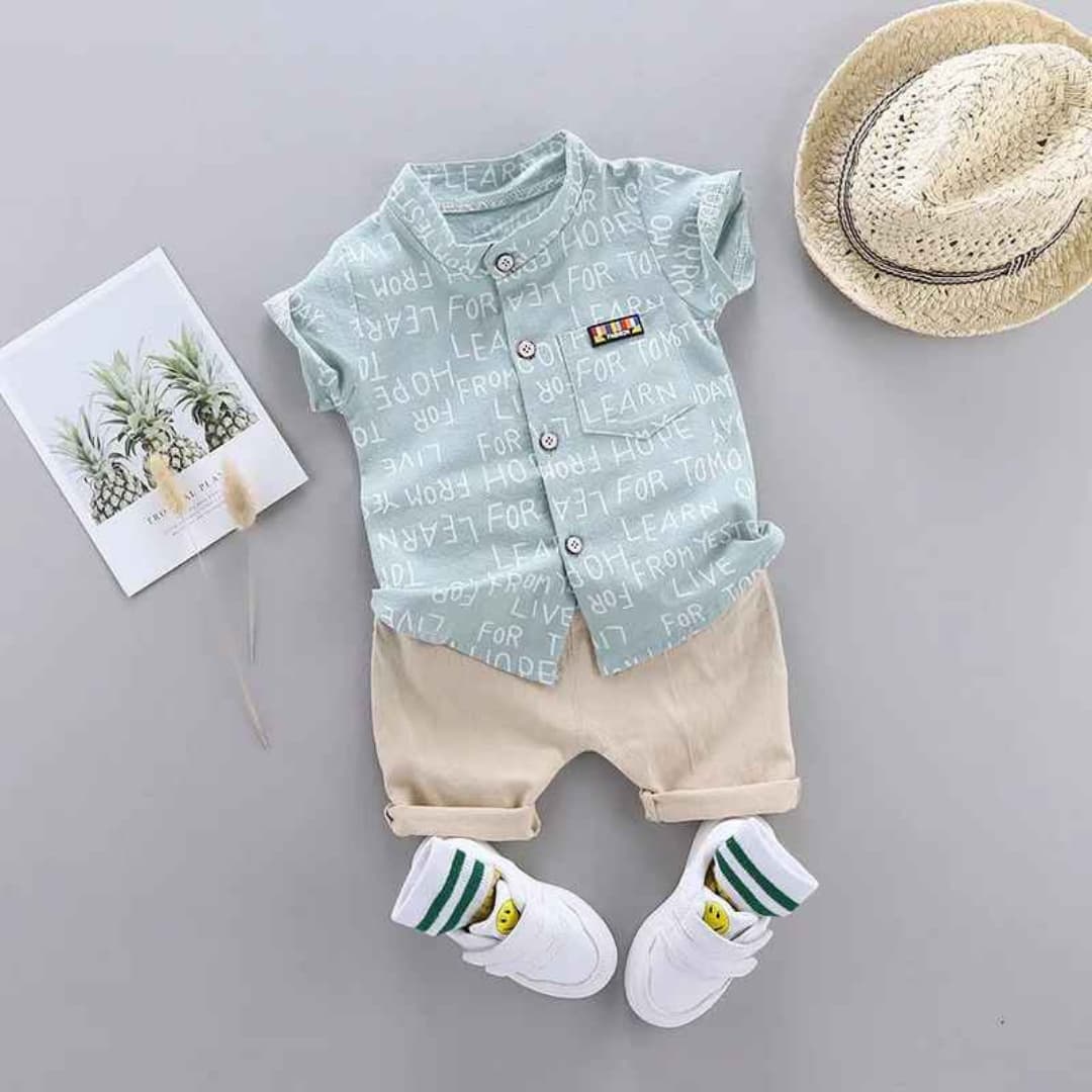 Conjunto Camisa + Bermuda Traje Casual 2 Peças - Heitor