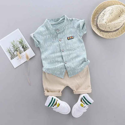 Conjunto Camisa + Bermuda Traje Casual 2 Peças - Heitor